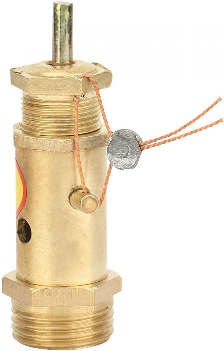 SnelShoppen - G1/2 Veilige Ventiel Luchtdrukcompressor Drukaflaatventiel Messing voor Ketel Stoomgenerator (10kg Drukweerstand)
