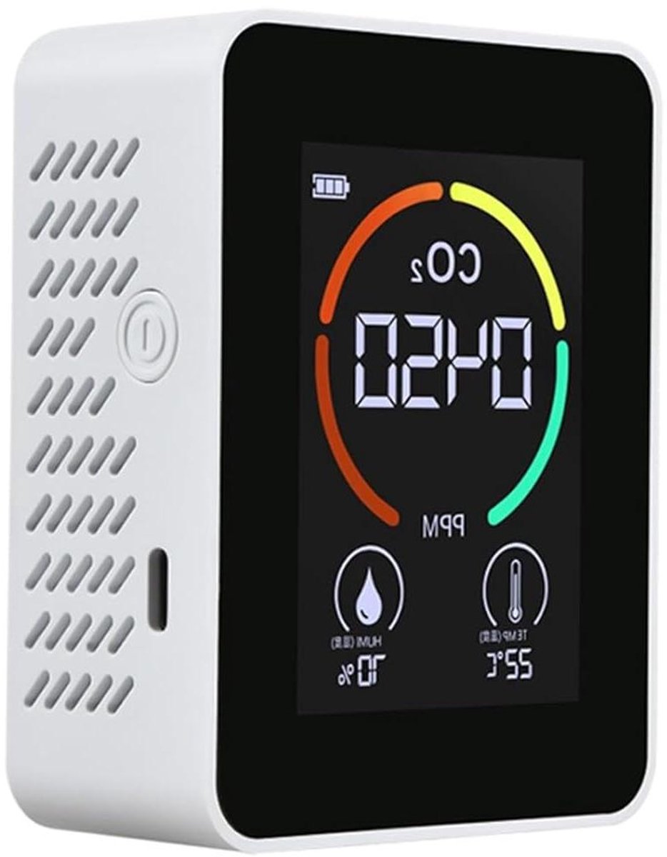 Luchtkwaliteit Meter - CO2 Detector Luchtkwaliteit - Lucht Kwaliteit Meten - Elektrochemische Module - 90 x 70 x 35 mm