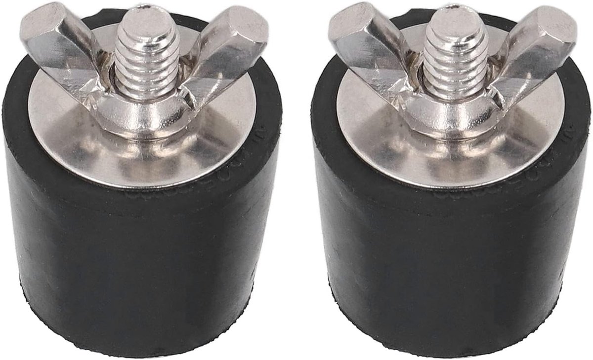 SnelShoppen - 2Pcs Winterplug voor Zwembad, 25mm Winter Rubber Plug met Metaal Bouten, Bescherming tegen Vorstschade voor Afvoerleidingen van Zwembad
