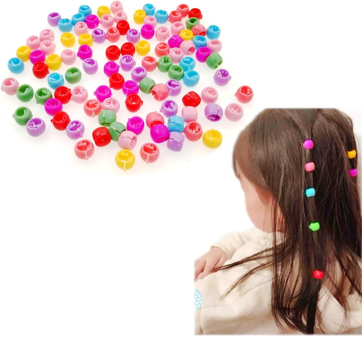 SnelShoppen - 100 Stuks Multicolor Mini Haar Klem Clips voor Vlechten, Bangs en Haaraccessoires voor Kinderen, Meisjes en Vrouwen - Perfect voor Feest