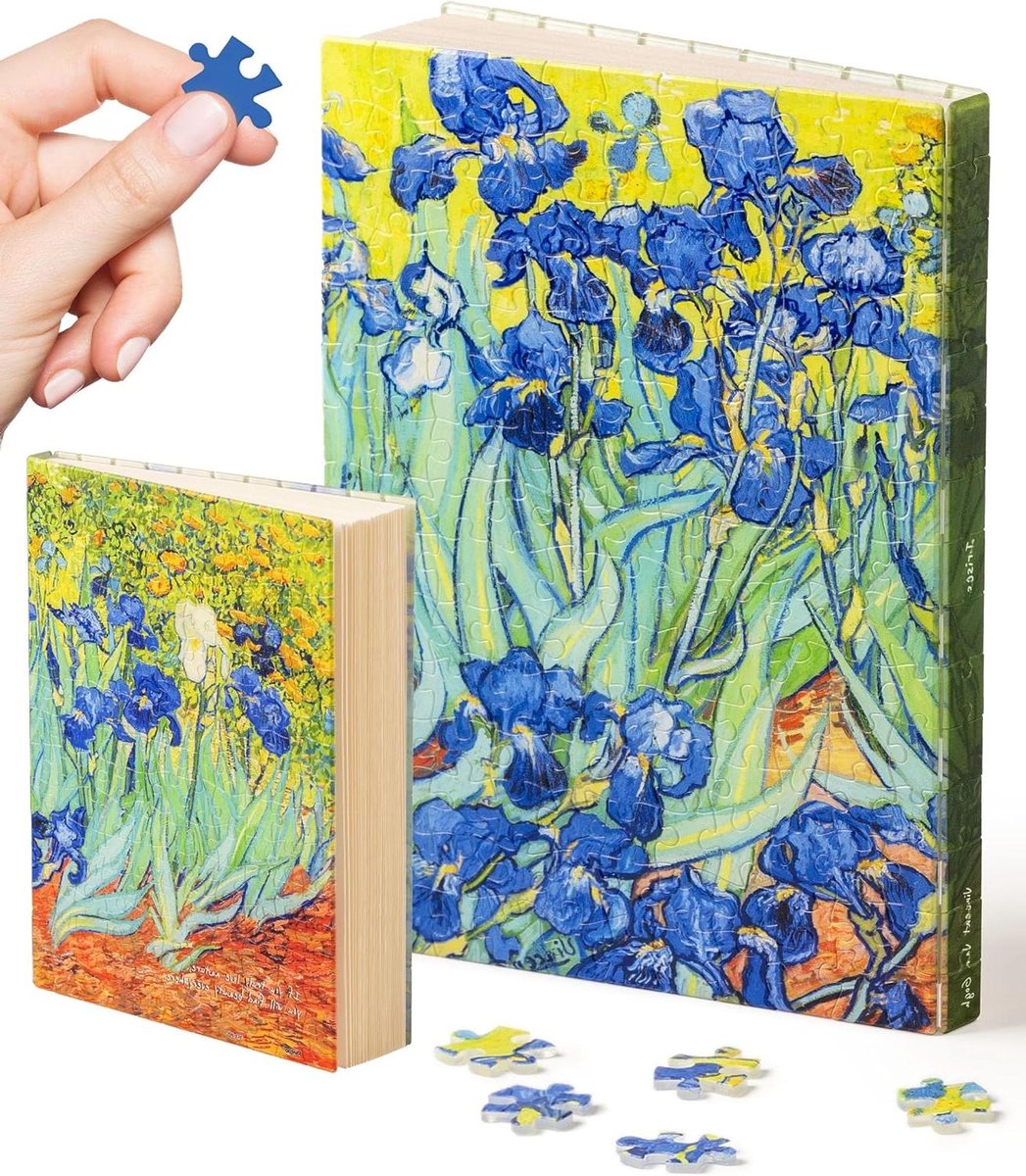 Puzzel Boekomslag - Notitieboek Cover - Creatief Schrijven - Zonder Lijm - A5 Formaat - Van Gogh Irises