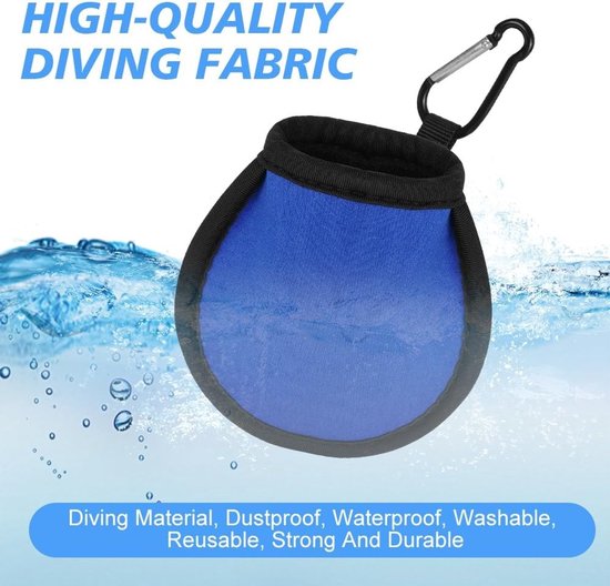 Waterdichte Golfbal Reinigingszak met Carabiner, Dubbele Laag, Golfaccessoires voor Mannen en Vrouwen, Ideaal Cadeau voor Golfliefhebbers — afbeelding 3