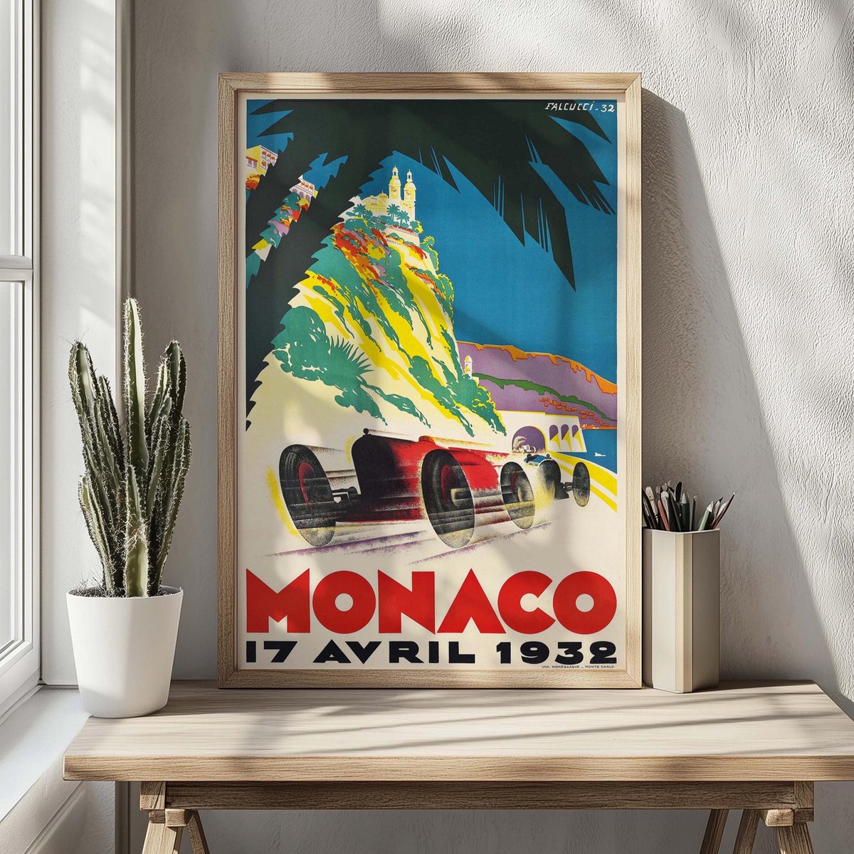 Raceposter, reisposter Monaco 30 x 45 cm