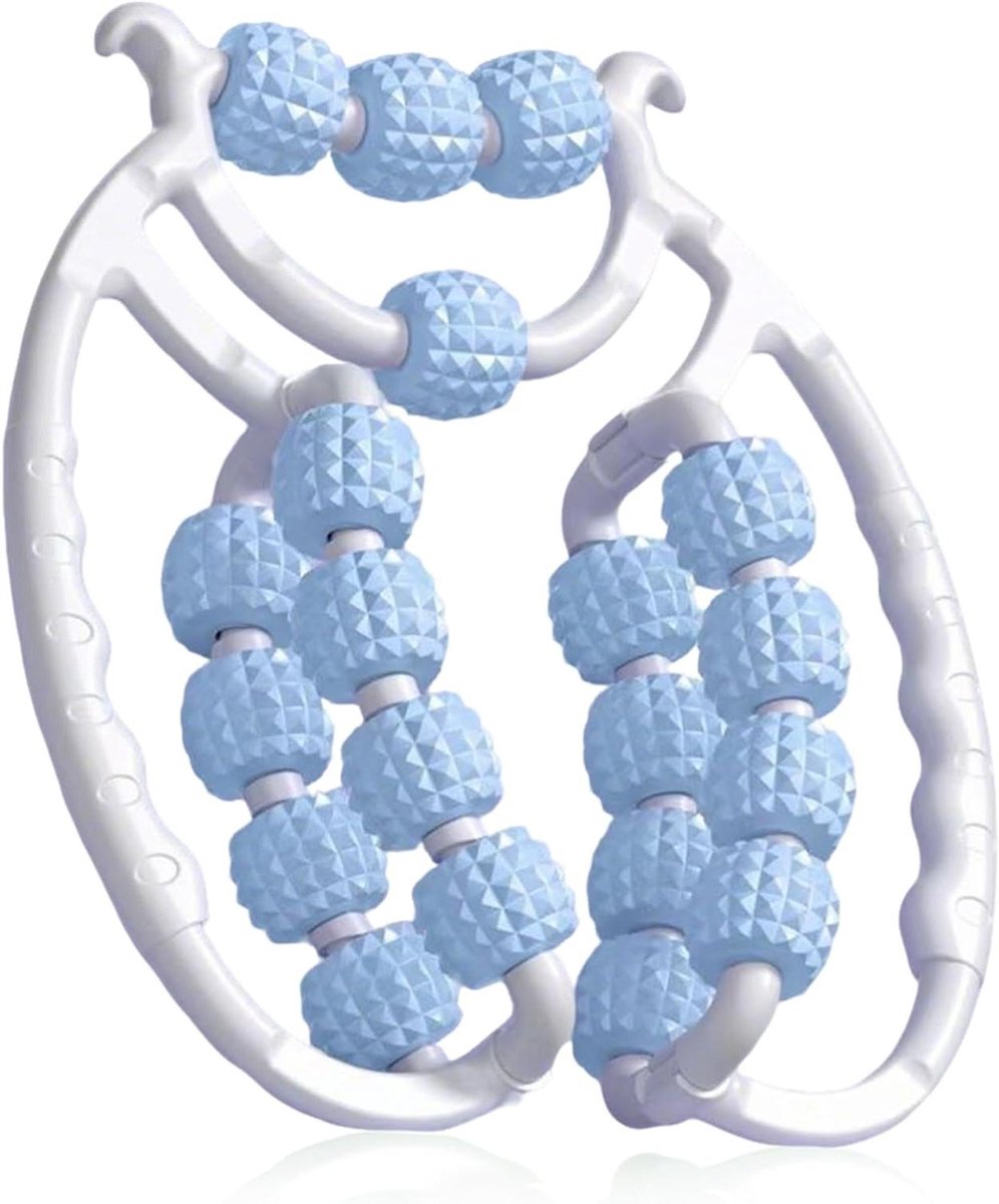 Beenmassageapparaat - Cellulitis roller - Vetverbranding - 20 wielen - 27x24x3.5cm - Blauw