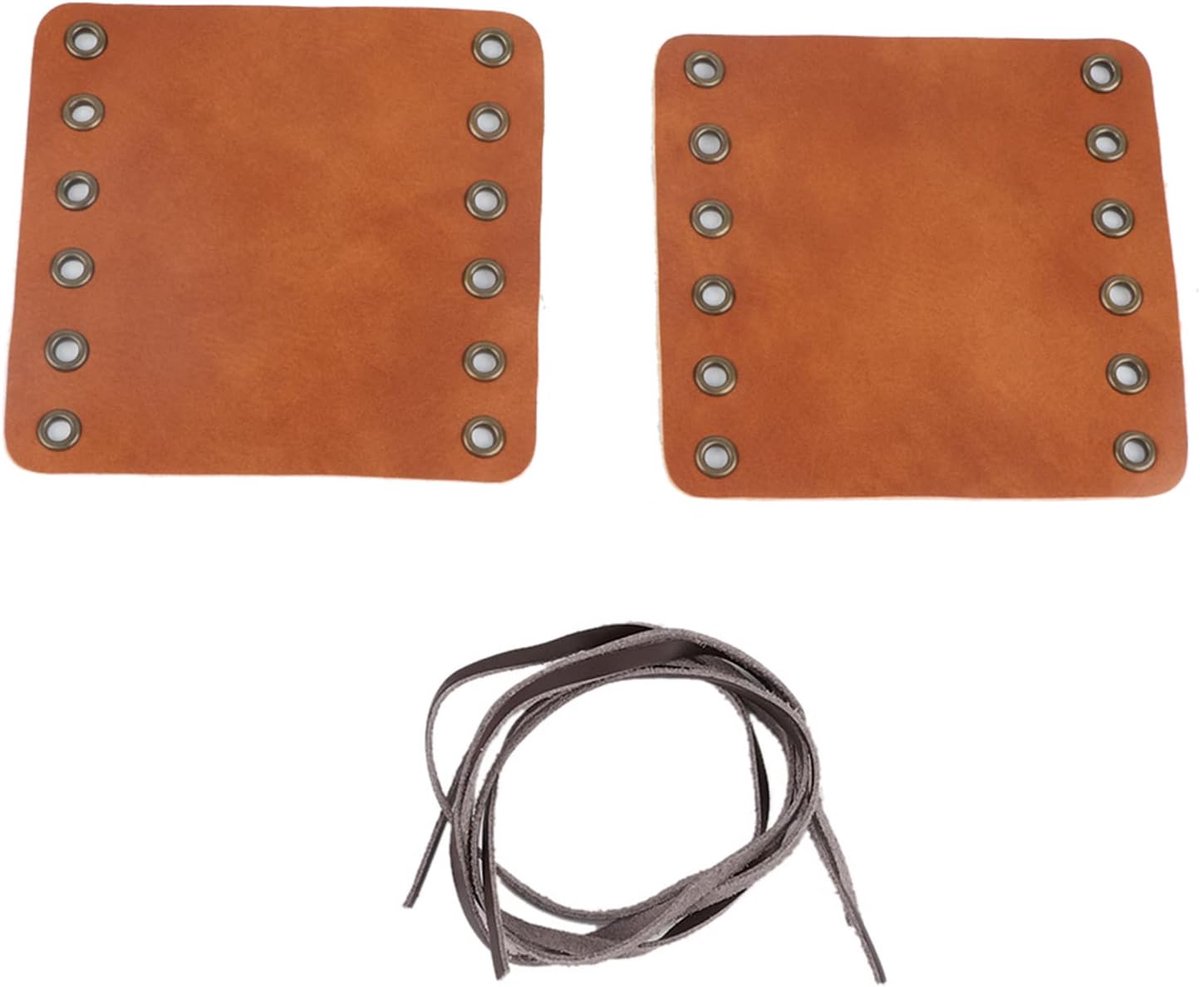SnelShoppen - 2 Stuks Motorfiets Leren Handvat Covers - Motorhandle Bars Beschermers - Bruin - Hoogwaardige Leder - Comfortabel en Warm voor Motoren