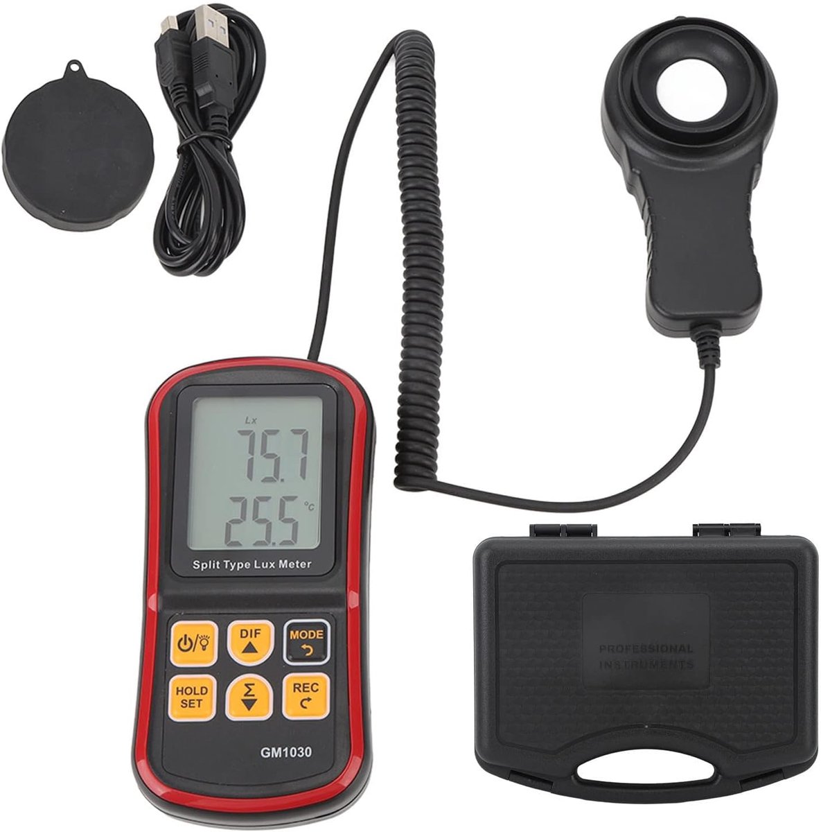 Portable Light Meter For Plants, Digital Illuminance Meter Luxmeter High Accuracy Luminometer Photometer With - ShopVlot