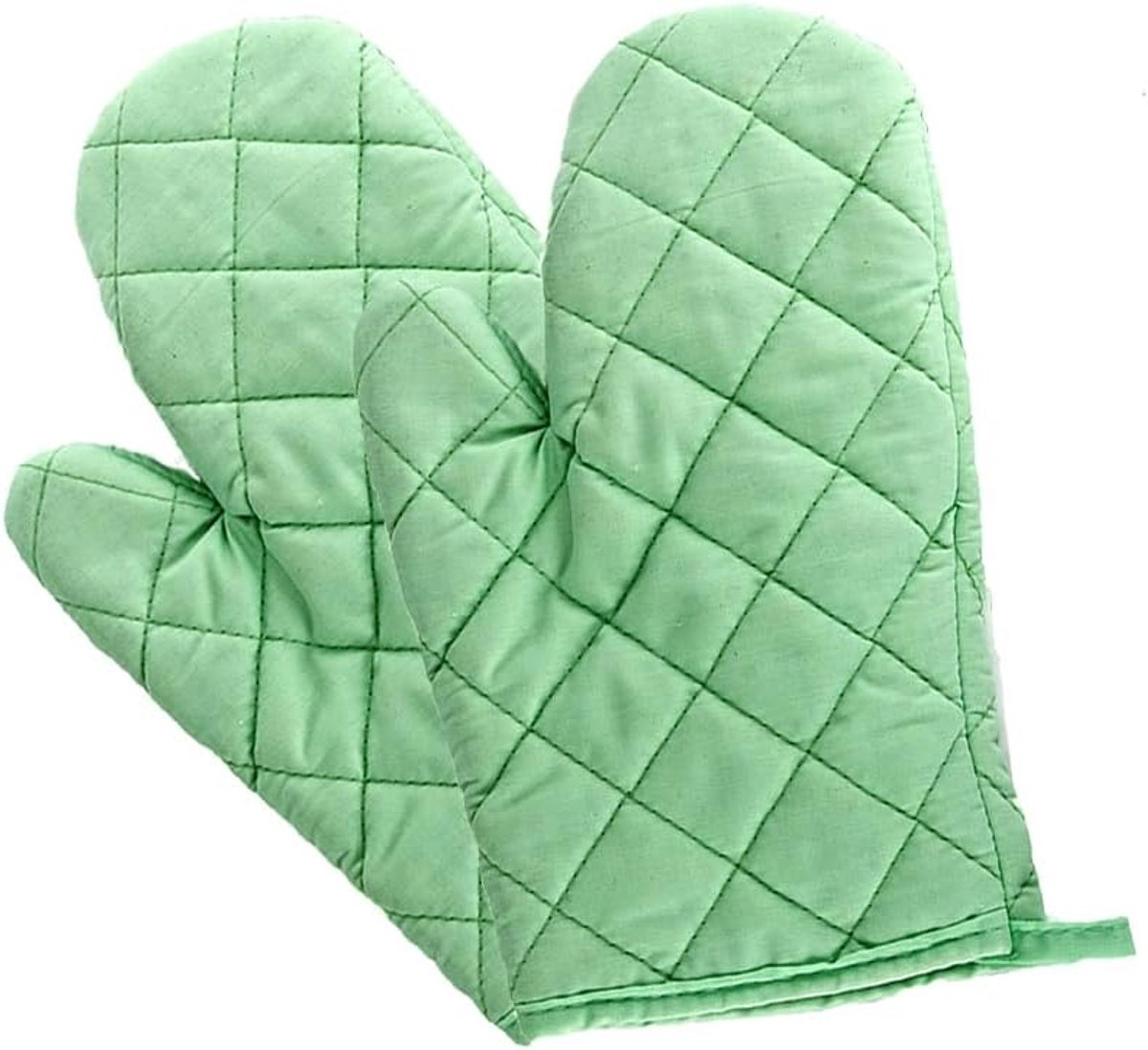 SnelShoppen - Voarge Oven Handschoenen, Hittebestendige Bak Handschoenen, Dikke Hittebestendige Pothouders, 1 Paar (Lichtgroen) voor Keuken, Bakkerij,