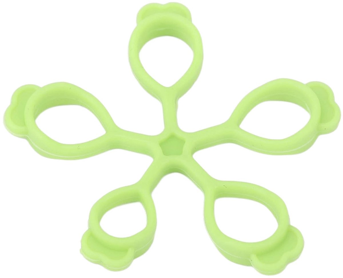 SnelShoppen - Silicone Vingerversterker, 5-Hole Vingerstretcher voor Spierverbetering met Uitstekende Elasticiteit, Lichtgroen voor Gripversterking en
