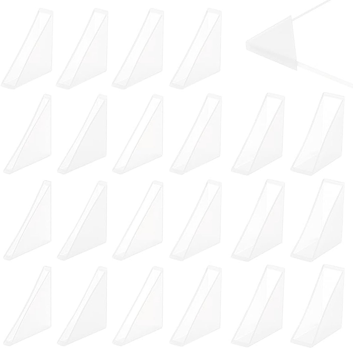 SnelShoppen - 60 Stuks Hoekbeschermers Translucent Wit Plastic Driehoek Bescherming Covers voor Foto Frames Spiegel Keramiek Glas - 6 Maten