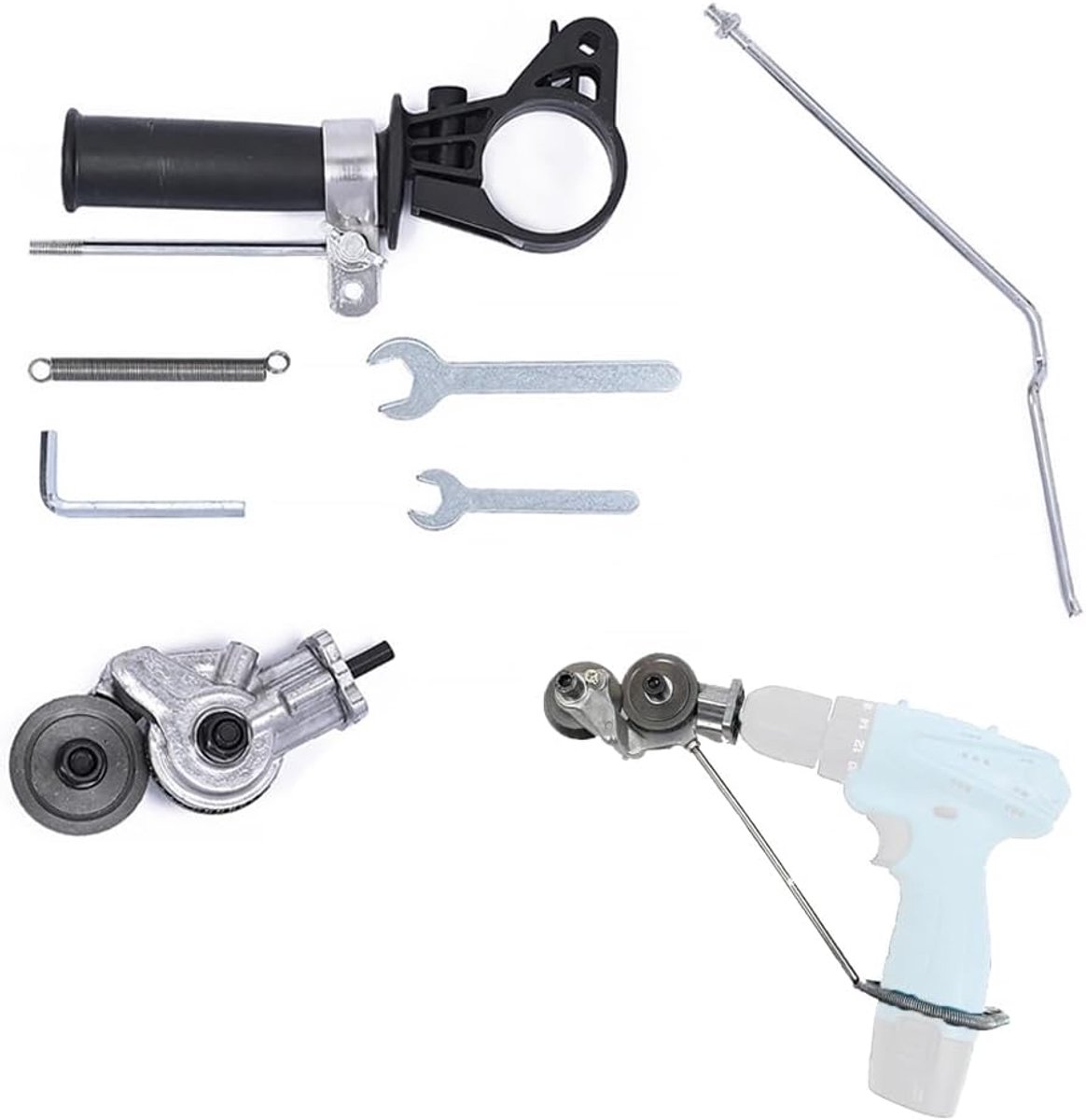 SnelShoppen - Plate Cutter Adapter voor Elektrische Boor, Metaalschaar Kop voor IJzeren Plaat Snijden, 65 Manganese Staal, Geschikt voor 1500-3000 RPM