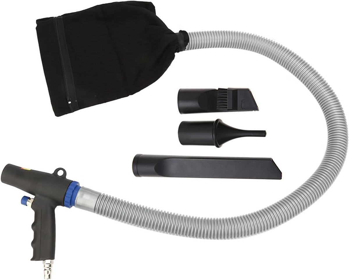SnelShoppen - Kadimendium Persluchtstofzuiger Hogedruk Luchtblazer Compressor Stofzuiger Pneumatisch Reinigingsgereedschap Met Accessoires