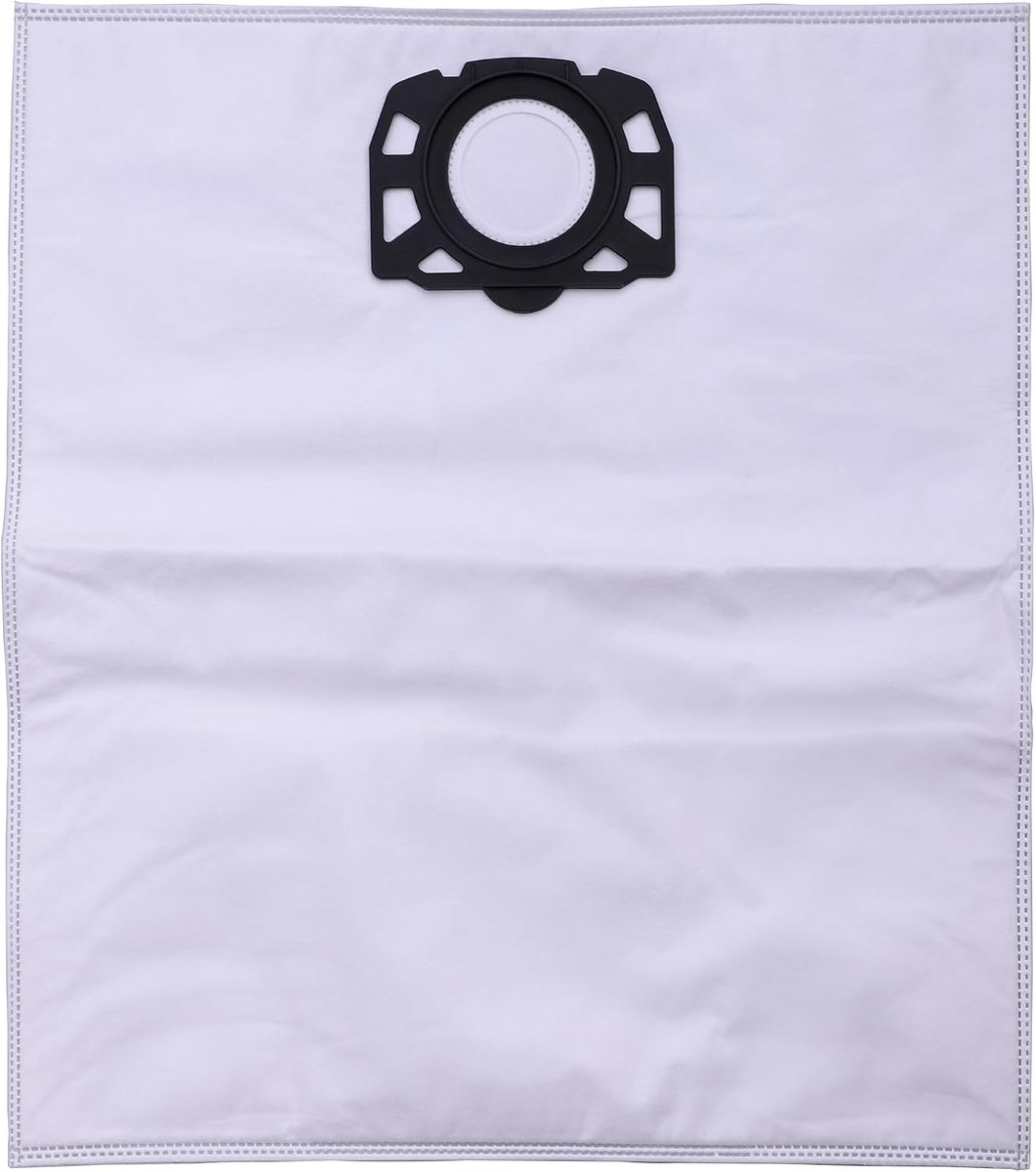 SnelShoppen - 2 Platte HEPA-filters met 5 Stofzuigerzakken voor Kärcher WD4, WD5, WD6, Premium MV4, MV5, MV6 - Ideaal voor Stof- en Vuiltapijtverzorgi