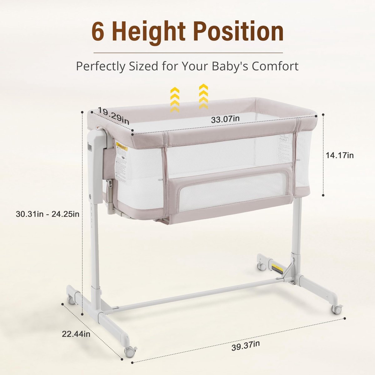 SnelShoppen - Cot Cot - Caravan Babybed met Wielen - Reisbed Set - Uittrekbed - Veilig Slaapplaats voor Peuters - Antiallergisch en Comfortabel