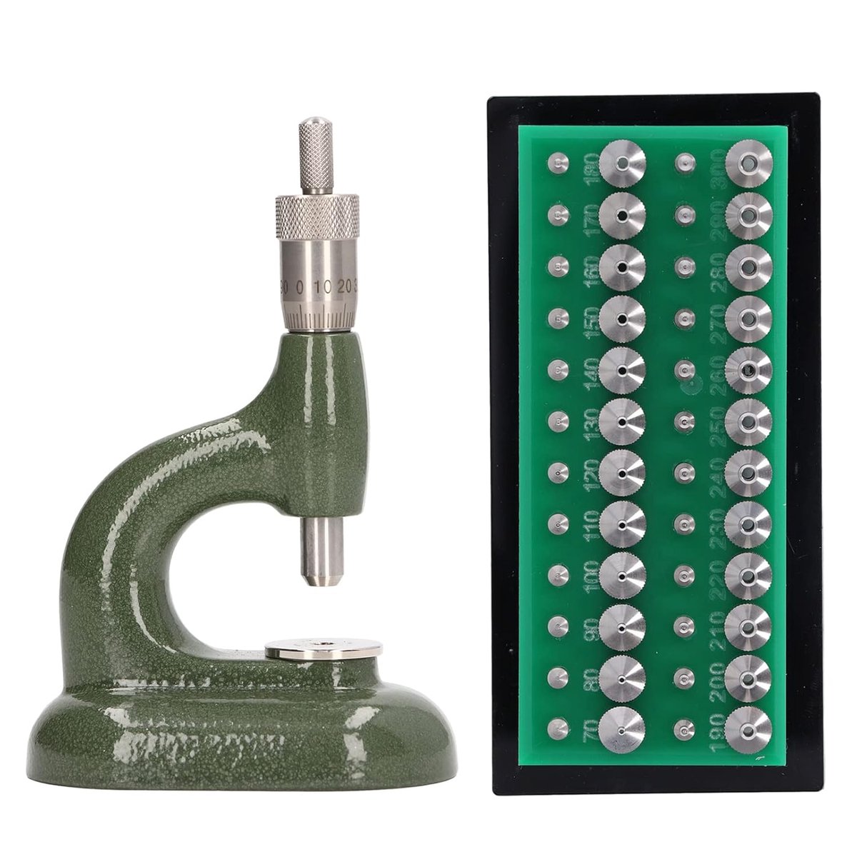 SnelShoppen - Horloge Reparatie Gereedschap Set - Horloge Drukset - Horlogemakers Gereedschap - Aluminium Legering - Groene Draad Kabel Knippers