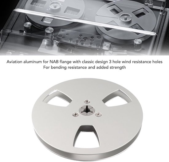 SnelShoppen - 5 Inch Lege Band Reel, Universele Open Reel Geluidsband, Aluminium Legering, 3 Gaten, Voor Bandrecorder Reparatie van Snelshoppen — afbeelding 3