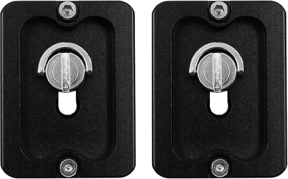 SnelShoppen - 2PCS PU-50 Quick Release Plate Adapter Camera Statief Snelkoppeling met 1/4 Inch Camera Schroef - Compatibel met Statief Hoofdset - Hoog