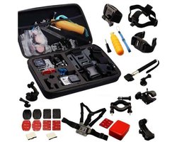 Actiecamera Accessoires Kit - Camera Set Opbergkoffer - Avontuur Vastleggen - 30 Delen - Universele Maat - Zwart