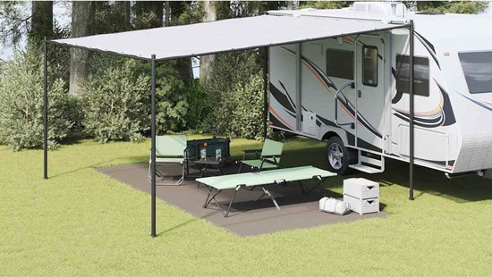 vidaXL - Tenttapijt - Lichtgrijs - 550 - x - 250 - cm - Polyetheen van Vidaxl — afbeelding 2