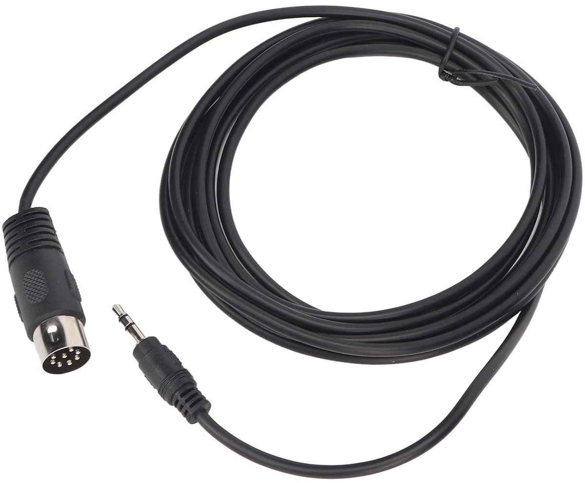 SnelShoppen - Professionele 8-Pin DIN naar 3.5mm MIDI Kabel, Plug and Play Muziekkabel, Stereo Audiokabel voor Muziekinstrumenten, 8-Kern Adapter, Ide