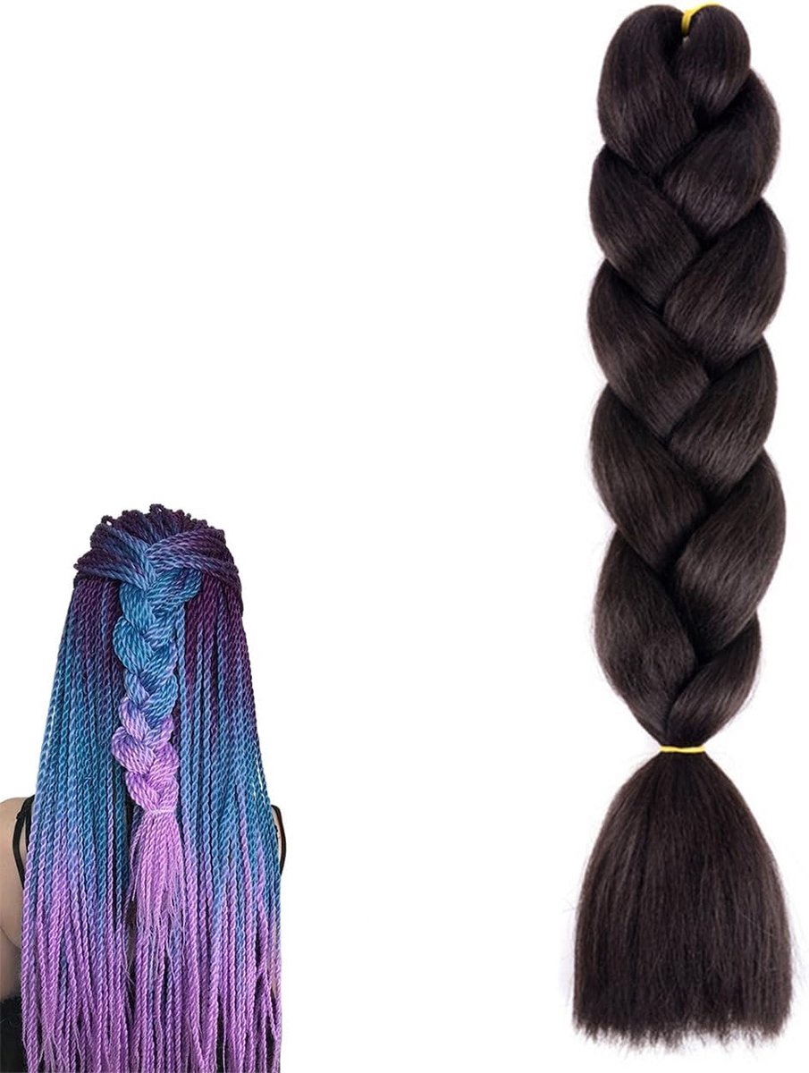 SnelShoppen - Ponytail Extension met Haargel, Lange Vlecht Haarstuk voor Vrouwen, 60 cm, Zacht en Natuurlijk, Hoge Kwaliteit Synthetisch Haar, Perfect