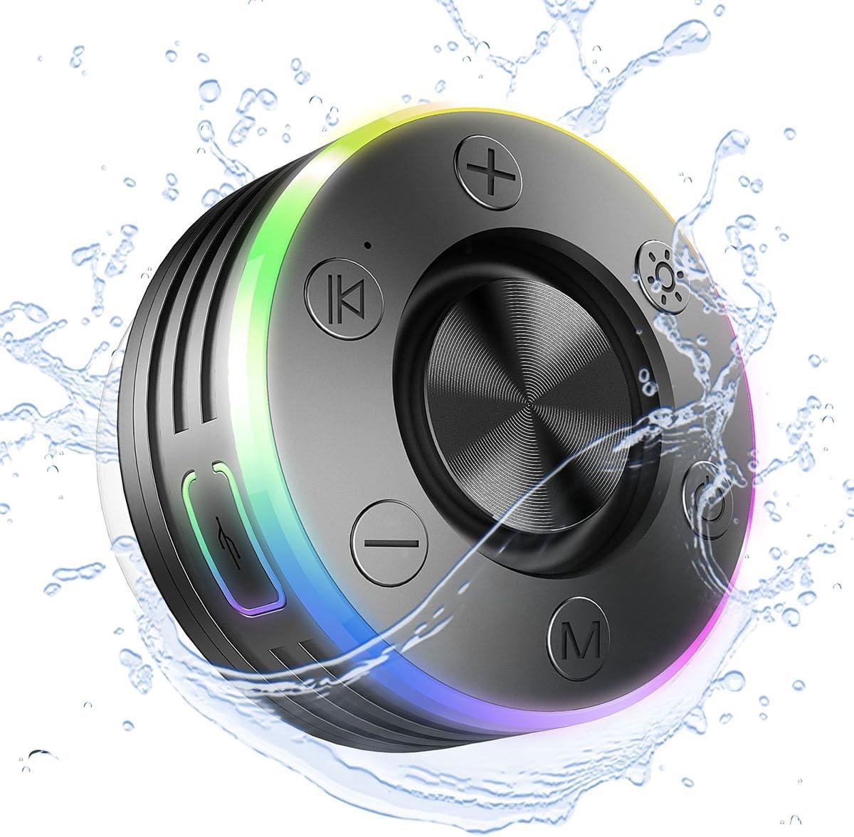 Bluetooth Douche Speaker - Draadloze Mini Speaker - Muziek Luisteren - IPX7 Waterdicht - 85x85x48mm - Zwart