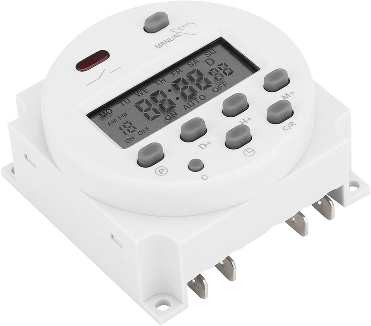 SnelShoppen - Programmeerbare Digitale Timer Schakelaar DC12V met LCD Display, Instelbaar van 1 Minuut tot 168 Uren, Multifunctionele Microcomputer Co