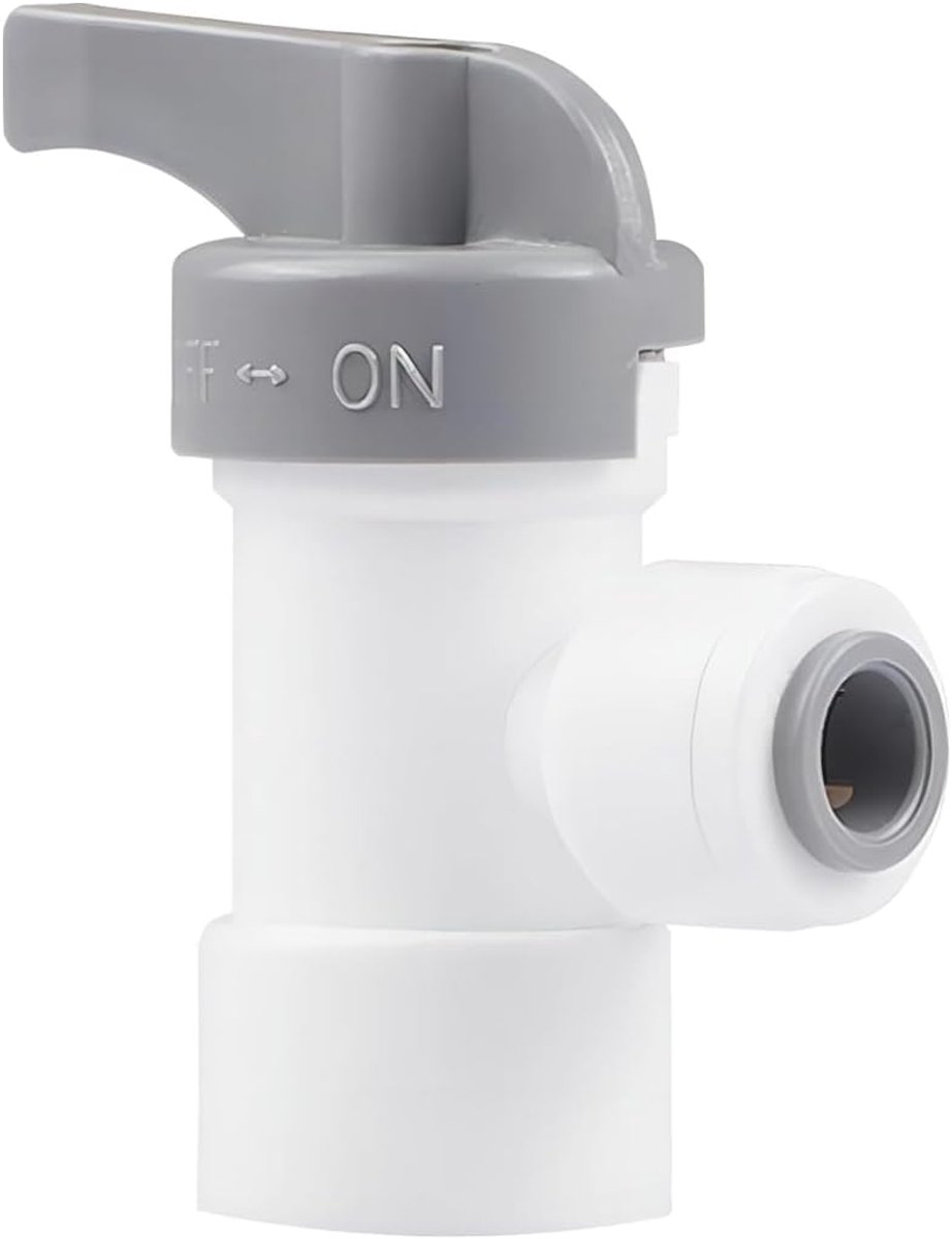 SnelShoppen - 1 Pcs 1/4" Kranen, Aansluitadapter, Isolatieventiel, Pushfit Rechte Stekker, Snelle Aansluiting voor Waterfilter, Duurzaam en Lekvrij