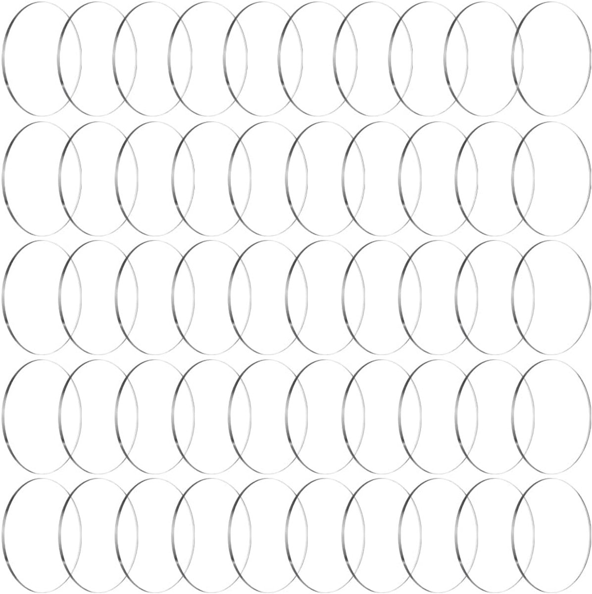 SnelShoppen - 50 Stuks 40x2mm Doorzichtige Ronde Miniatuur Bases Acryl Model Bases Plat Rond voor Wargaming Bordspellen en Verzamelfiguren