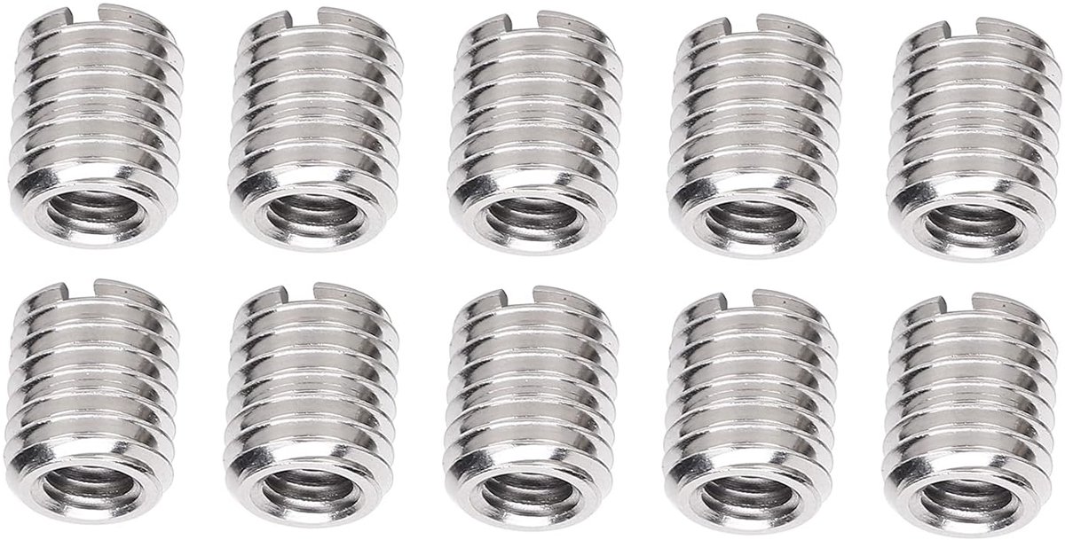 SnelShoppen - Indusale Plies Reducer Moeren, 10 Stuks M6X1.0 Vrouwelijk en M10X1.5 Mannelijk, Hoogwaardige RVS Fixerende Hardware voor Draadreparatie