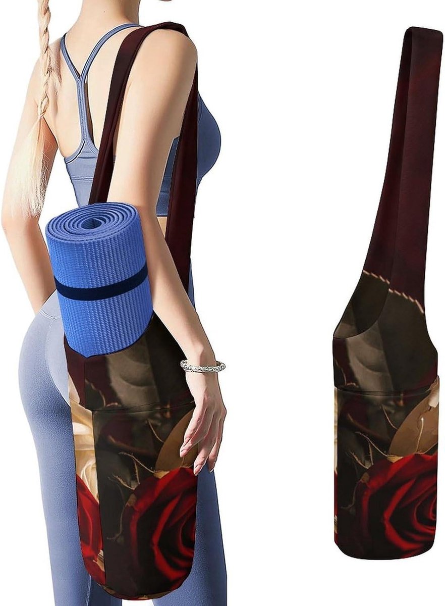 Yoga Mat Tas - Yogas Mat Carrier - Sporten en Ontspanning - Canvas Constructie - 50x40x18cm - Stijl
