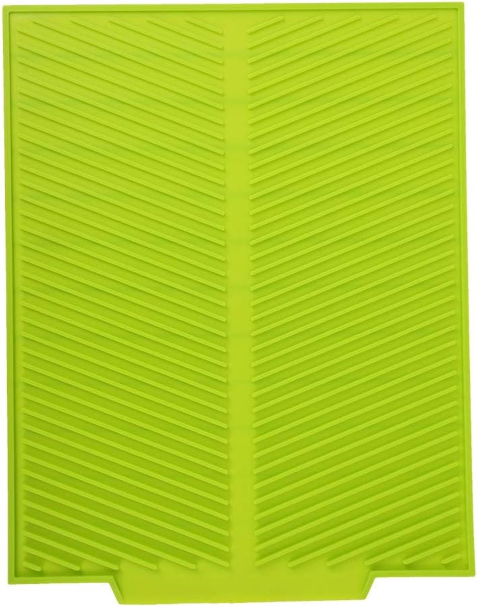 SnelShoppen - Vouwbare Afvoer, Extra Grote Afvoer Mat Premium Warmtebestendige Siliconen Pad, Keuken Afvoer Mat, Universele Afvoer Rek (Groen)