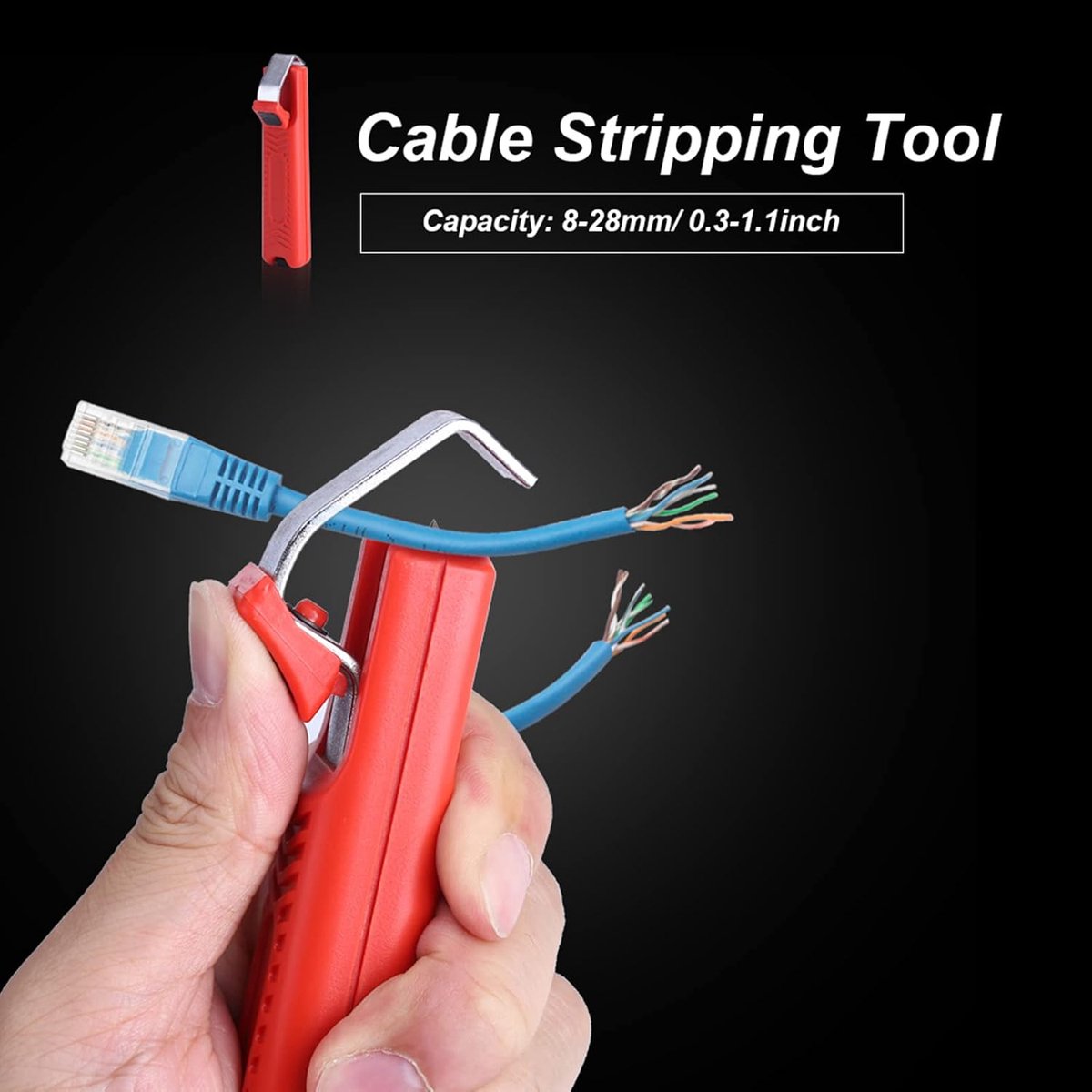 SnelShoppen - Mini Kabelstripper 10270 Secura Snijder 8 Tool Ronde Tang Mes Draad voor Jokari Mes Rubber Bakkerij Krimpers