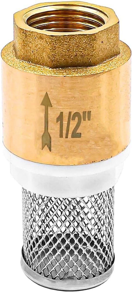 SnelShoppen - Controleklep 1/2 Inch Direct Door Geselecteerd Gefilterd Koper Kern Verticaal voor Pompen, Fountains, Wasmachines en Meer