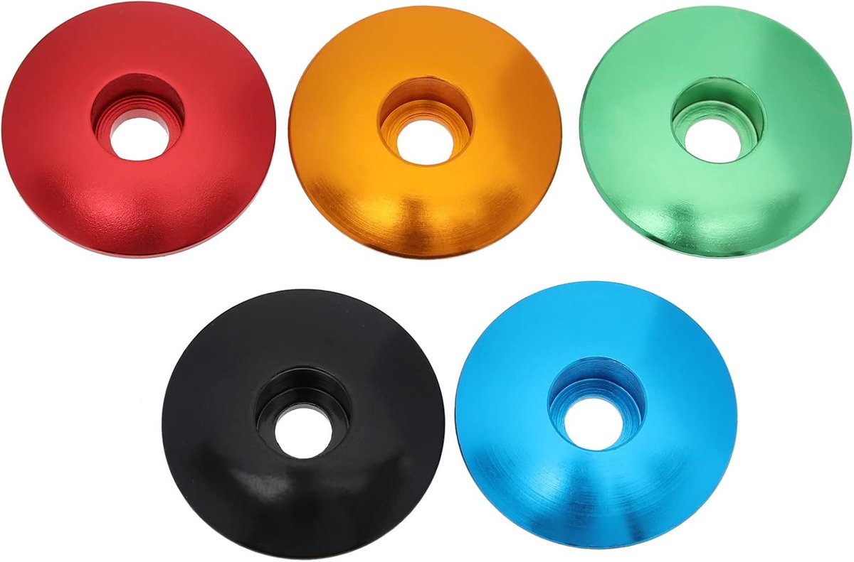 SnelShoppen - 5-delige Fiets Kopstuk Vervanging Aluminium Legering Handleiding Top Cover Geschikt voor 28,6mm Diameter Voorvork Wegfietsen Mountainbik