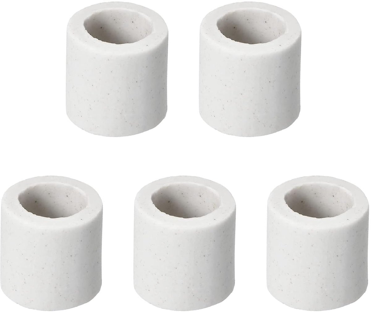 SnelShoppen - Keramische Pijpbedrading Geïsoleerde Keramische Slangen voor Kabelbundels Warmtebescherming - 10mm Diameter/15mm AD - 5 Stuks