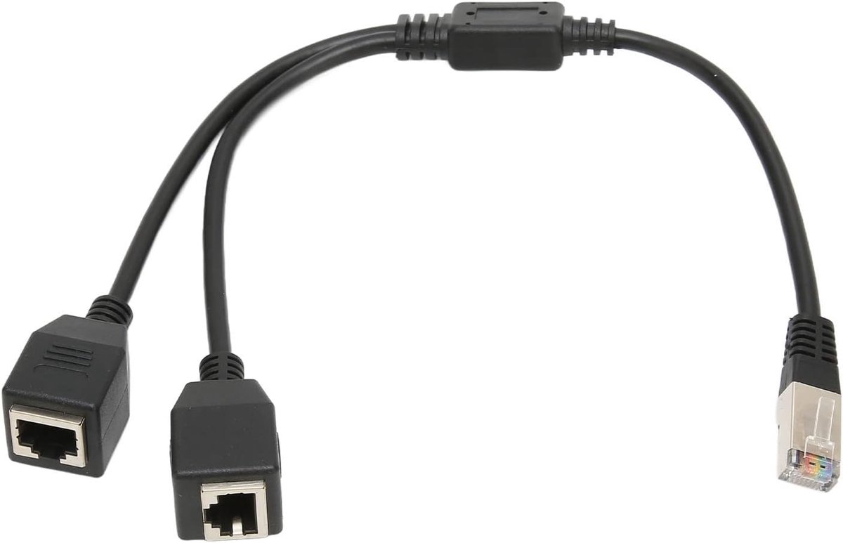 RJ45 Ethernet splitter 1 naar 2 - netwerkkabel - stabiele verbinding - ideaal voor online gamen - SnelShoppen