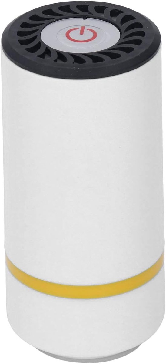 SnelShoppen - Elektrische Vacuum Sealer Voedselverpakking met Accu voor Kleding en Voedsel, USB Oplaadbaar (Ivoor Wit)