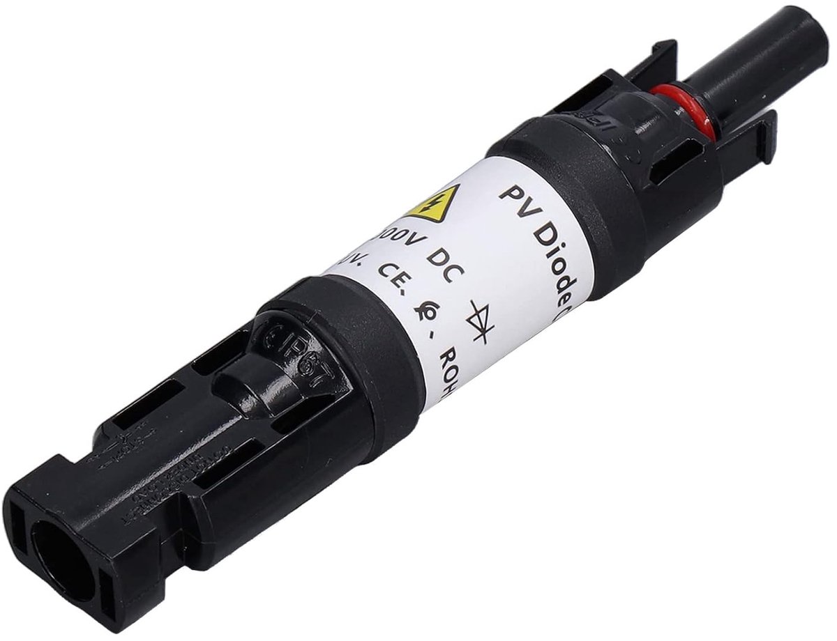 SnelShoppen - Solar PV Fuse Connector Male Female IP67 1000V, Waterdichte Fusehouder voor Zonnepaneel, 30A, Dubbele Elektrische Schokbescherming