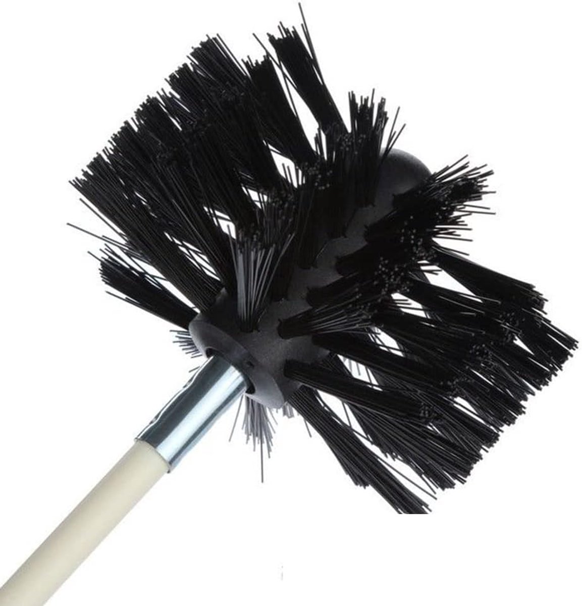 SnelShoppen - Chimney Sweep Brush 100/150mm - Schoonmaakborstel voor Droogkanalen en Ventilatieopeningen - Nylon Borstelhoofd - Brandveiligheid en Ond