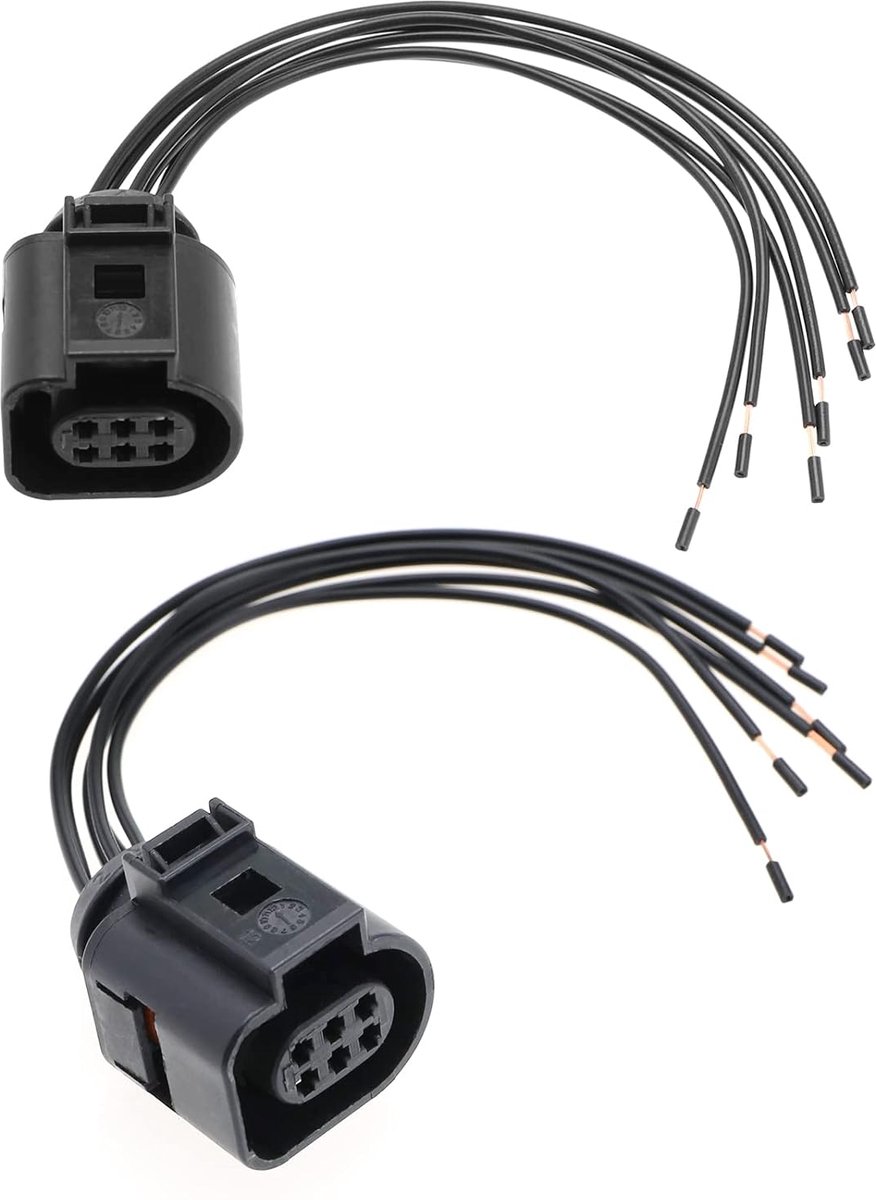 SnelShoppen - 2 Stuks 6 Pin Stekker Connector Plug Socket Voor Auto Reparatie Loom - 1 Mannetje en 1 Vrouwtje - 13.5cm 0.50mm² Draad - Voor Achterlich