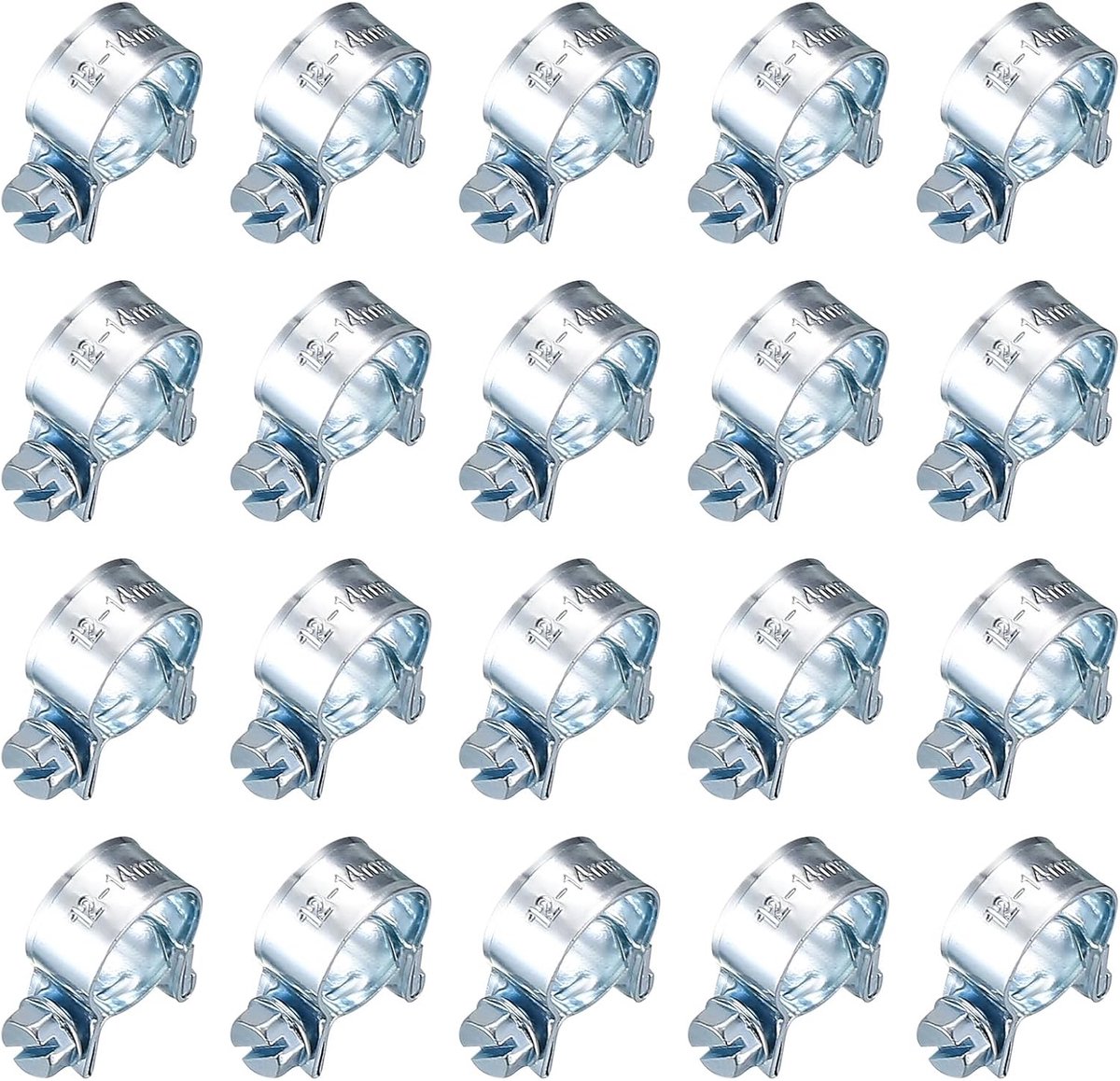 ywchaoshe 20Pcs Mini Hose Clamps, Adjustable Tube Clamps, Small Hose Clamps, Fuel Injection Joint Clamps for Mini Fuel - ShopVlot