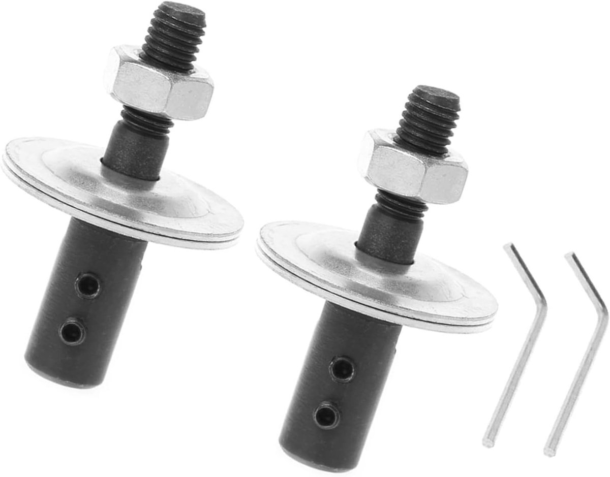 SnelShoppen - Spindeladapter Links en Rechts voor Scherpen en Polijsten - Stalen Spindeladapter voor Slijpmachine - Afmetingen 8x12x62mm - Duurzaam en