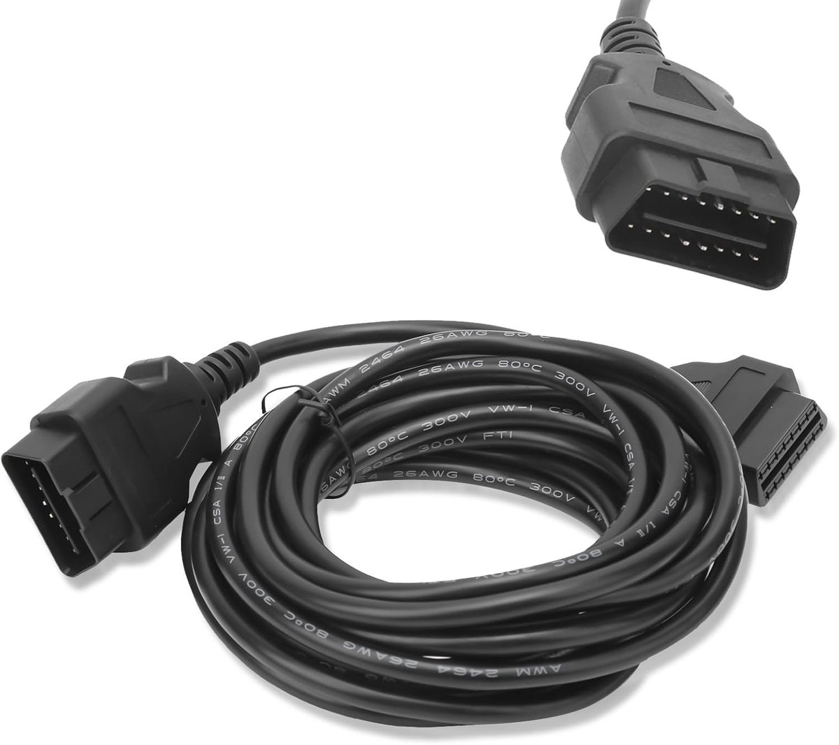OBD-II diagnosekabel 5m - 16-pins verlengkabel - voor diagnoseapparatuur - eenvoudig in gebruik - ShopVlot