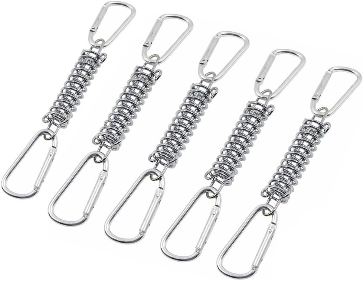 Tension springs set van 5 - RVS - Dubbele gespen - Geschikt voor tenten en luifels - SnelShoppen