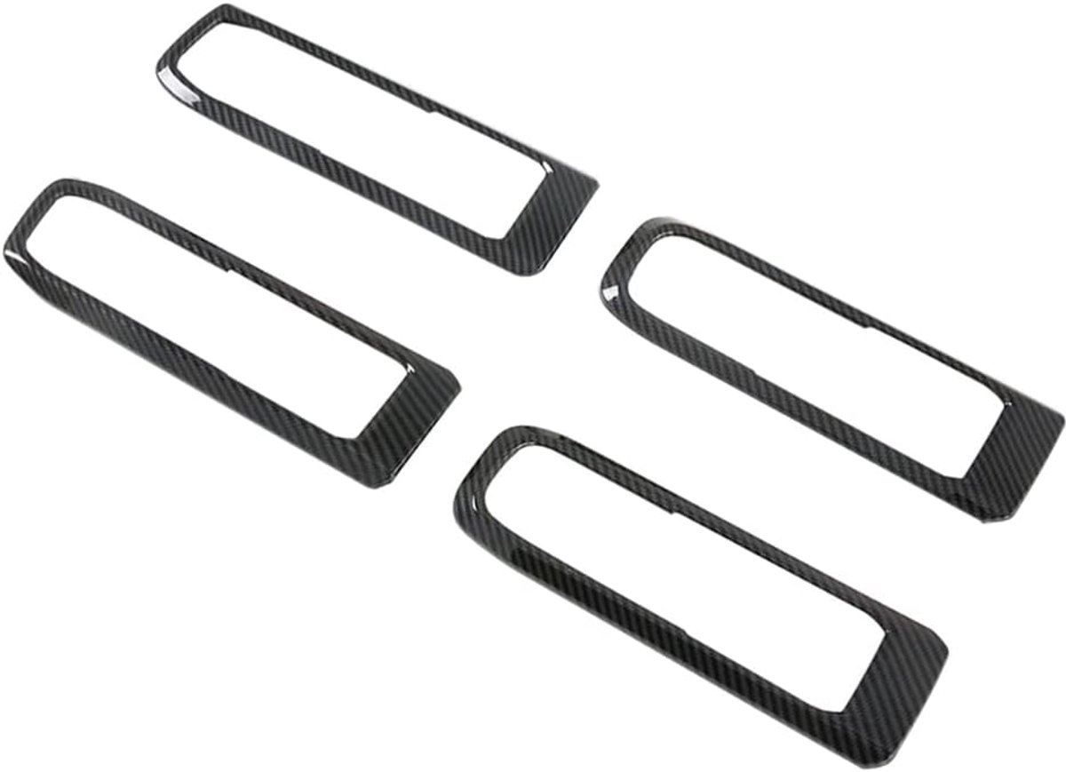 SnelShoppen - Riloer 4X Interieur Deurgreep Bowl Covers voor Ford Explorer 2020-2021, ABS Carbon Fiber, Krasbestendig, Duurzaam, Perfecte Decoratie