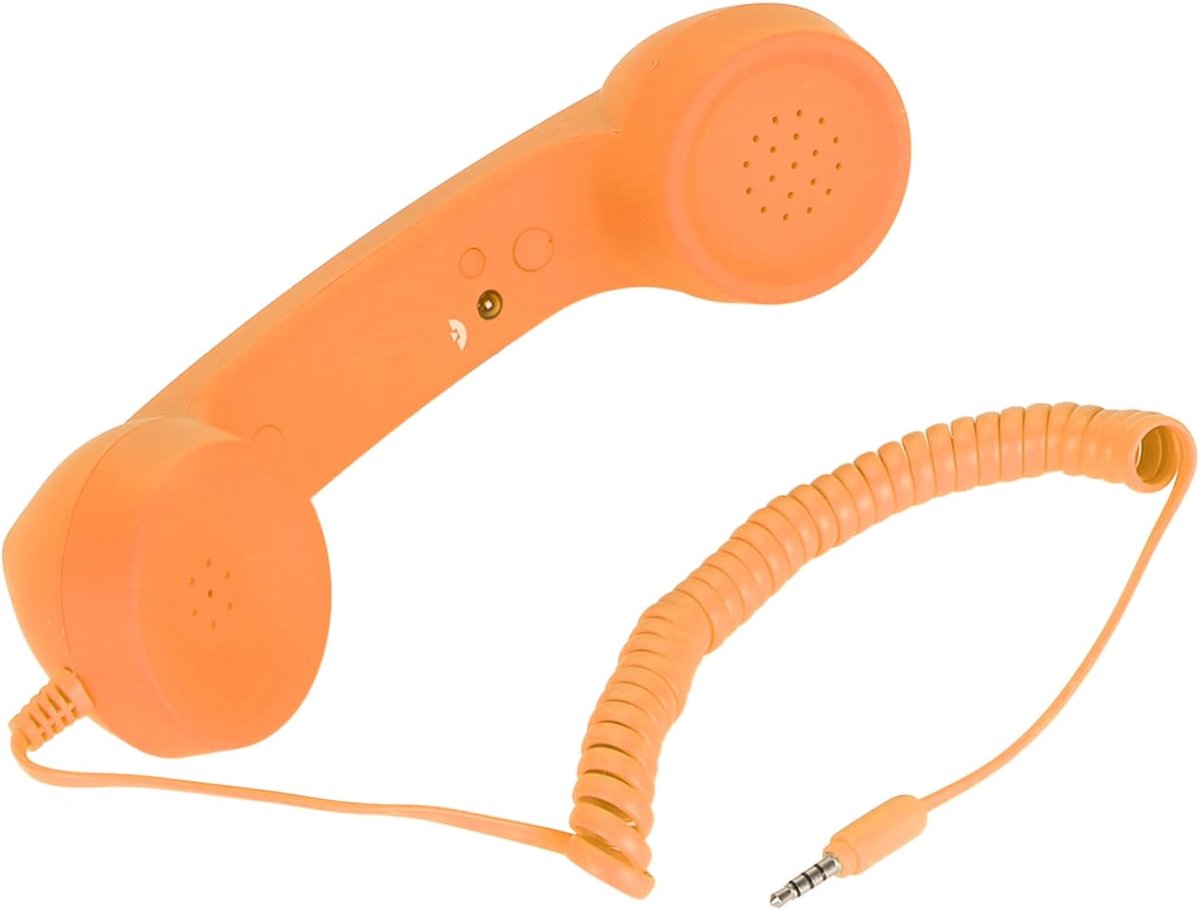 SnelShoppen - Mobiele Telefoon Hoorn, Retro Telefoon Hoorn met 3.5Mm Wired en USB C Adapter, Stralingsbestendige Vintage Telefoon Hoorn voor Smartphon