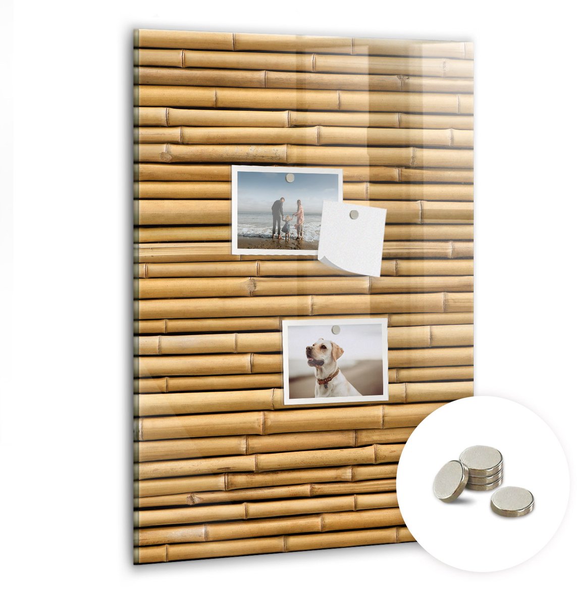 Coloray Glazen Magneetbord - Magnetisch Bord Een ijsvlakte - 40x60 cm - Beige Magneetbord - Magnetic Board - Magneetbord Design