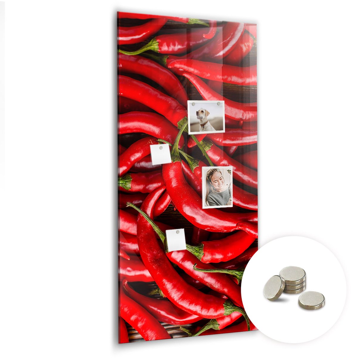 Coloray Glazen Magneetbord - Magnetisch Bord Zwarte kleur - 60x120 cm - Rood Magneetbord - Magnetic Board - Woonkamer Decoratie