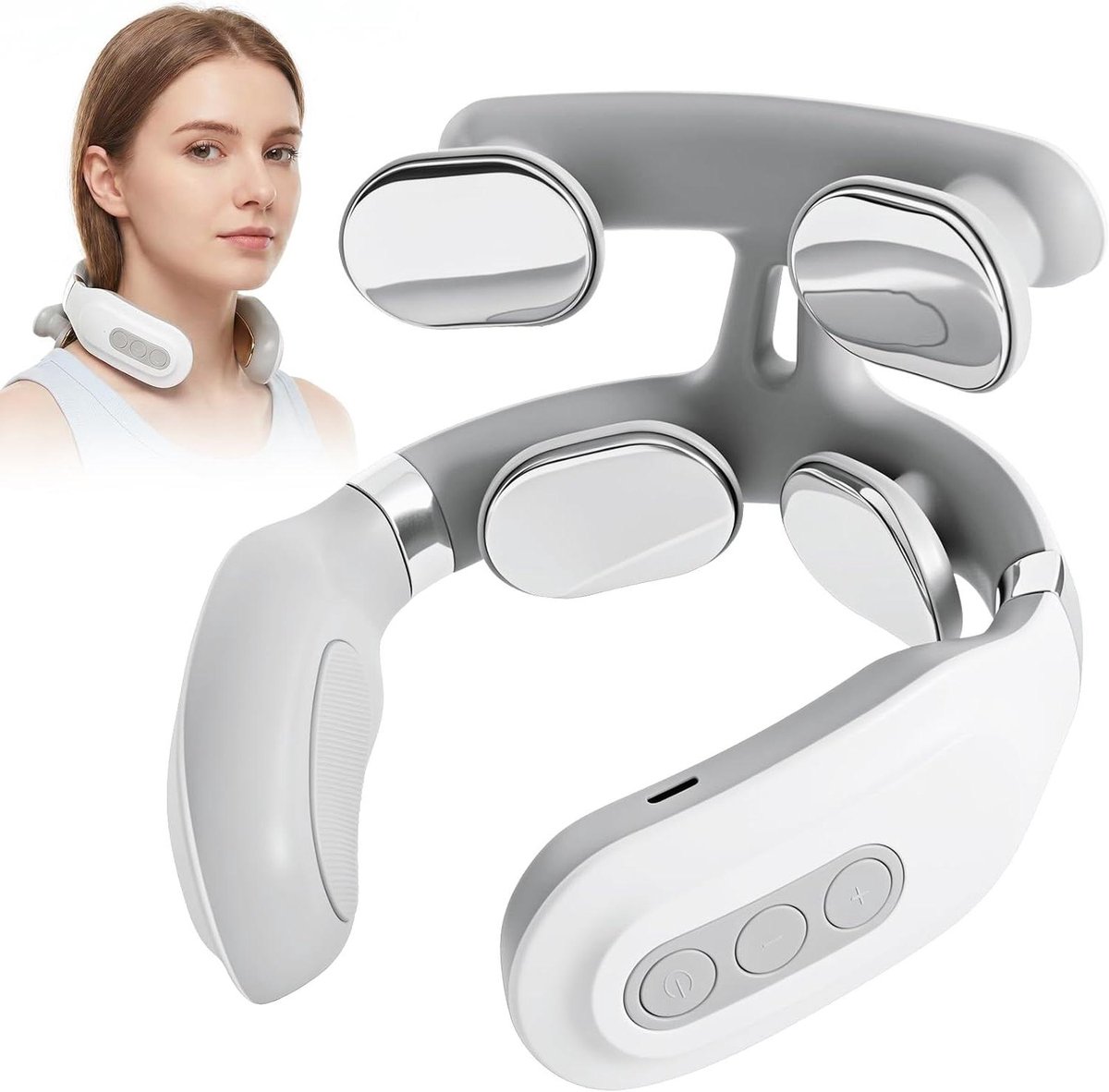 Nek Massager - Hals Ontspanning - Spierherstel - Verwarmingsfunctie - 20 x 16 x 10 cm - Zwart