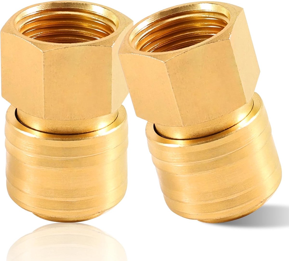 SnelShoppen - Pack van 2 Snelle Koppeling 3/8 IG, Gecomprimeerde Lucht NW 7.2, 3/8 Inch Messing Gecomprimeerde Lucht Coupler, G3/8 Inch Vrouwelijke Dr